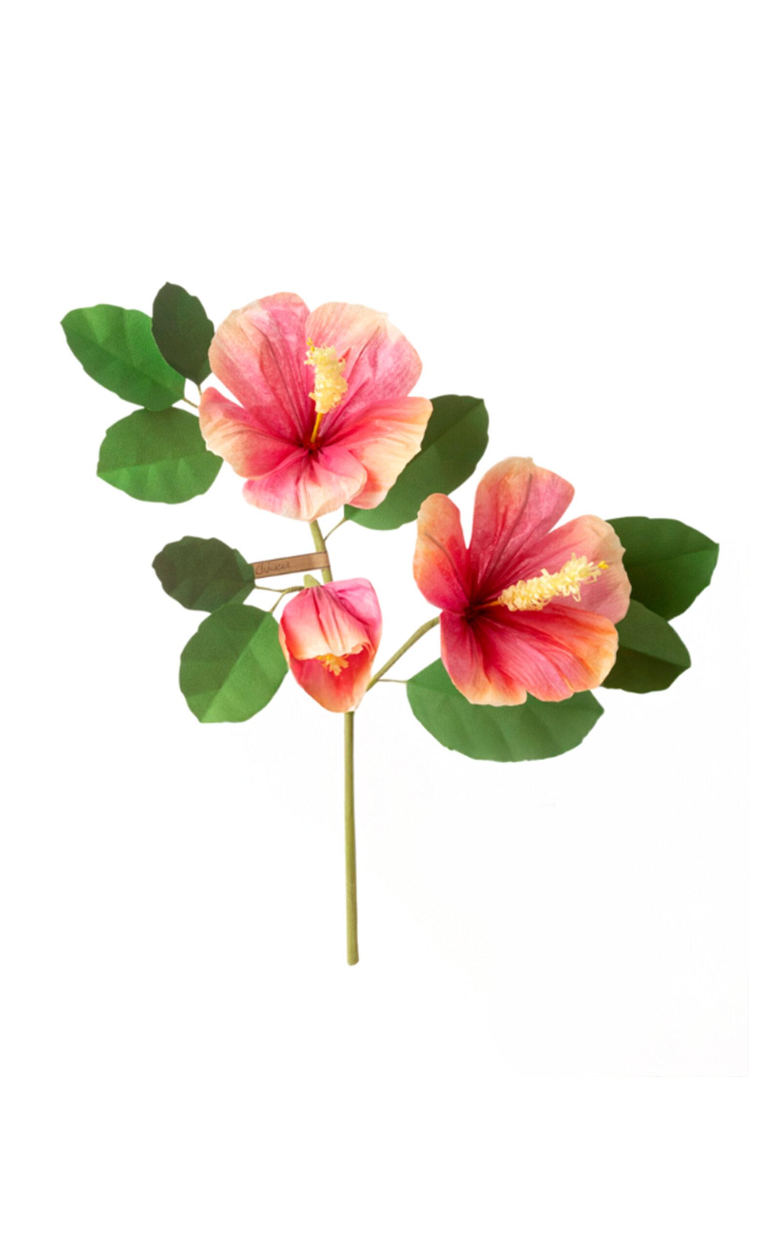 The Green Vase - Paper Hibiscus Stem - Pink - Moda Operandi by THE GREEN VASE