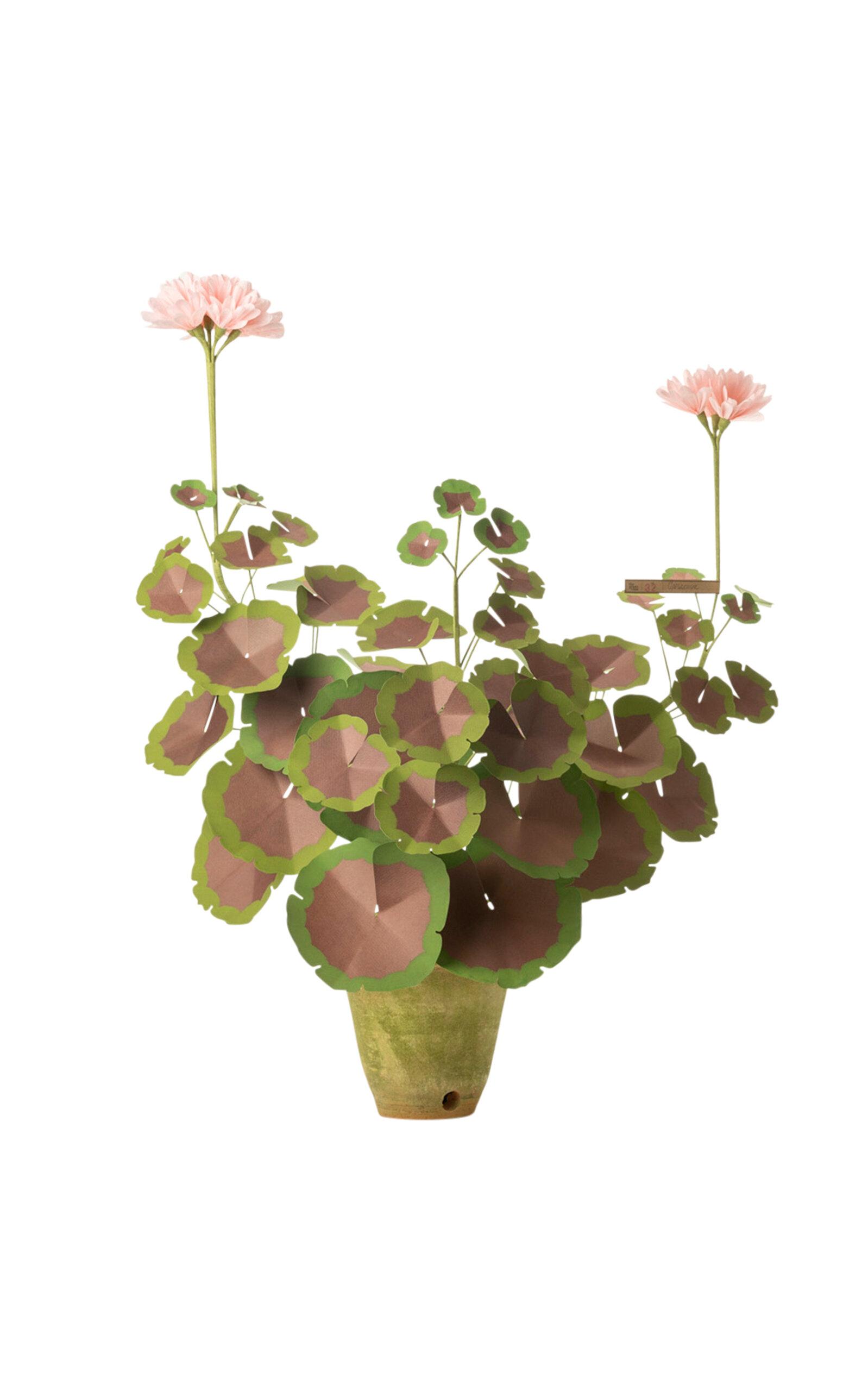 The Green Vase - Two-Tone Paper Geranium Plant - Light Pink - Moda Operandi by THE GREEN VASE The Green Vase - Two-Tone Paper Geranium Plant - Light Pink - Moda Operandi by THE GREEN VASE