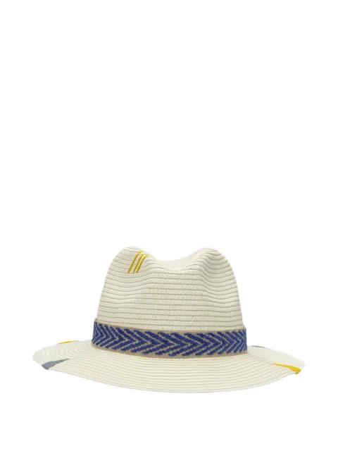 embroidered raffia hat by THE HAT GANG