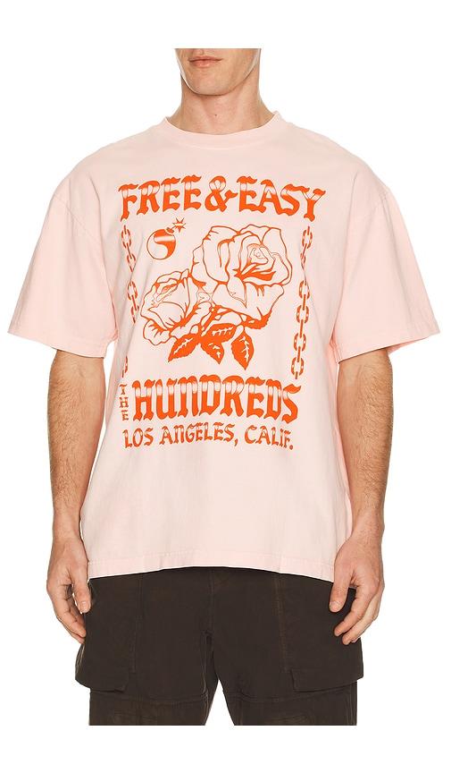 The Hundreds x Free And Easy Rose T-Shirt in Pink by THE HUNDREDS
