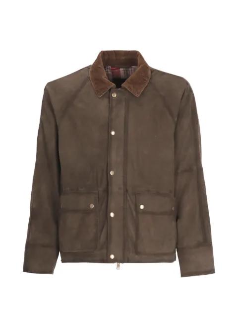 Norfolk corduroy-collar suede jacket by THE JACK LEATHERS
