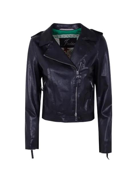 Ciclone zip-up leather jacket by THE JACKIE LEATHERS