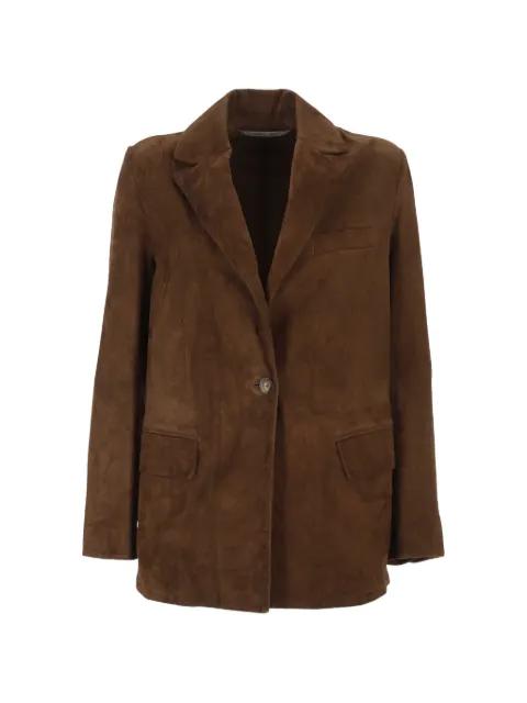 suede notch-lapel jacket by THE JACKIE LEATHERS