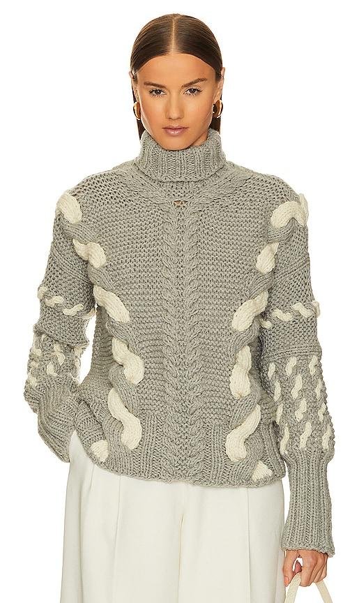 The Knotty Ones Barbora Turtleneck in Grey by THE KNOTTY ONES