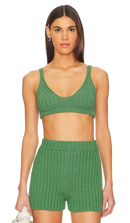 The Knotty Ones Pieva Bralette in Green by THE KNOTTY ONES