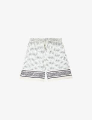Bandana-Print Drawstring-Waist Woven Shorts by THE KOOPLES