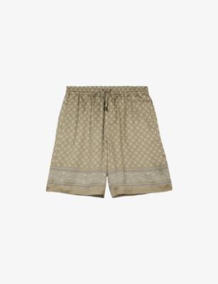 Bandana-Print Drawstring-Waist Woven Shorts by THE KOOPLES