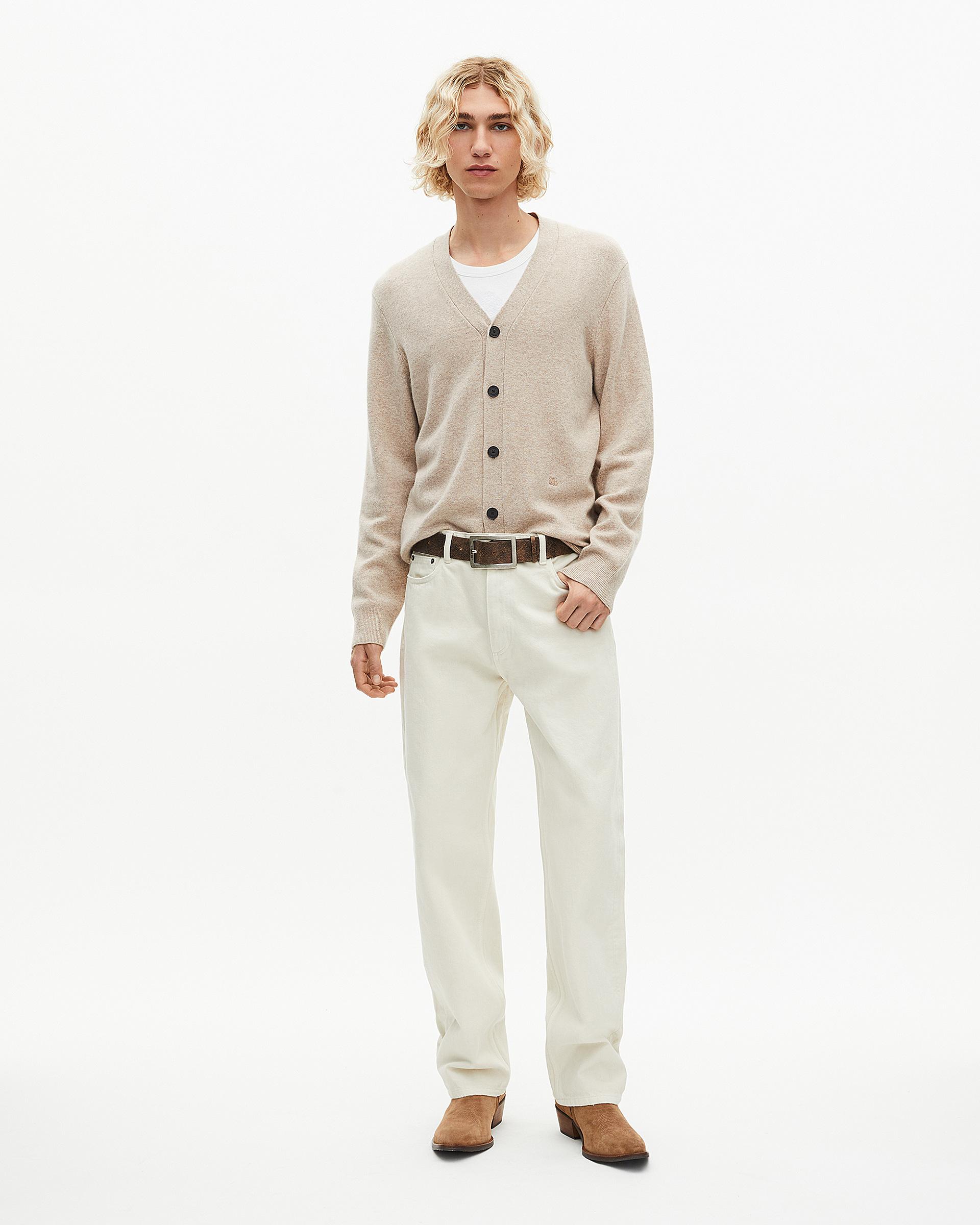 Beige cashmere cardigan by THE KOOPLES