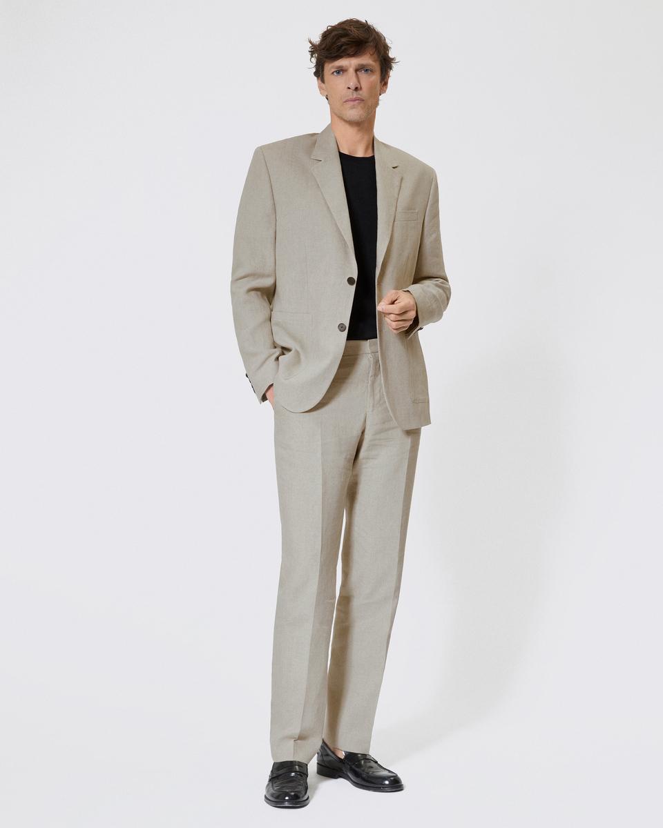Beige linen suit jacket by THE KOOPLES