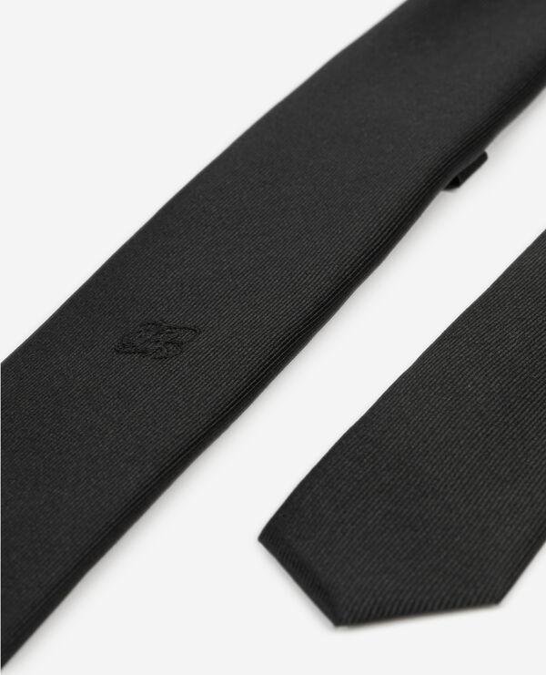 Black silk tie by THE KOOPLES