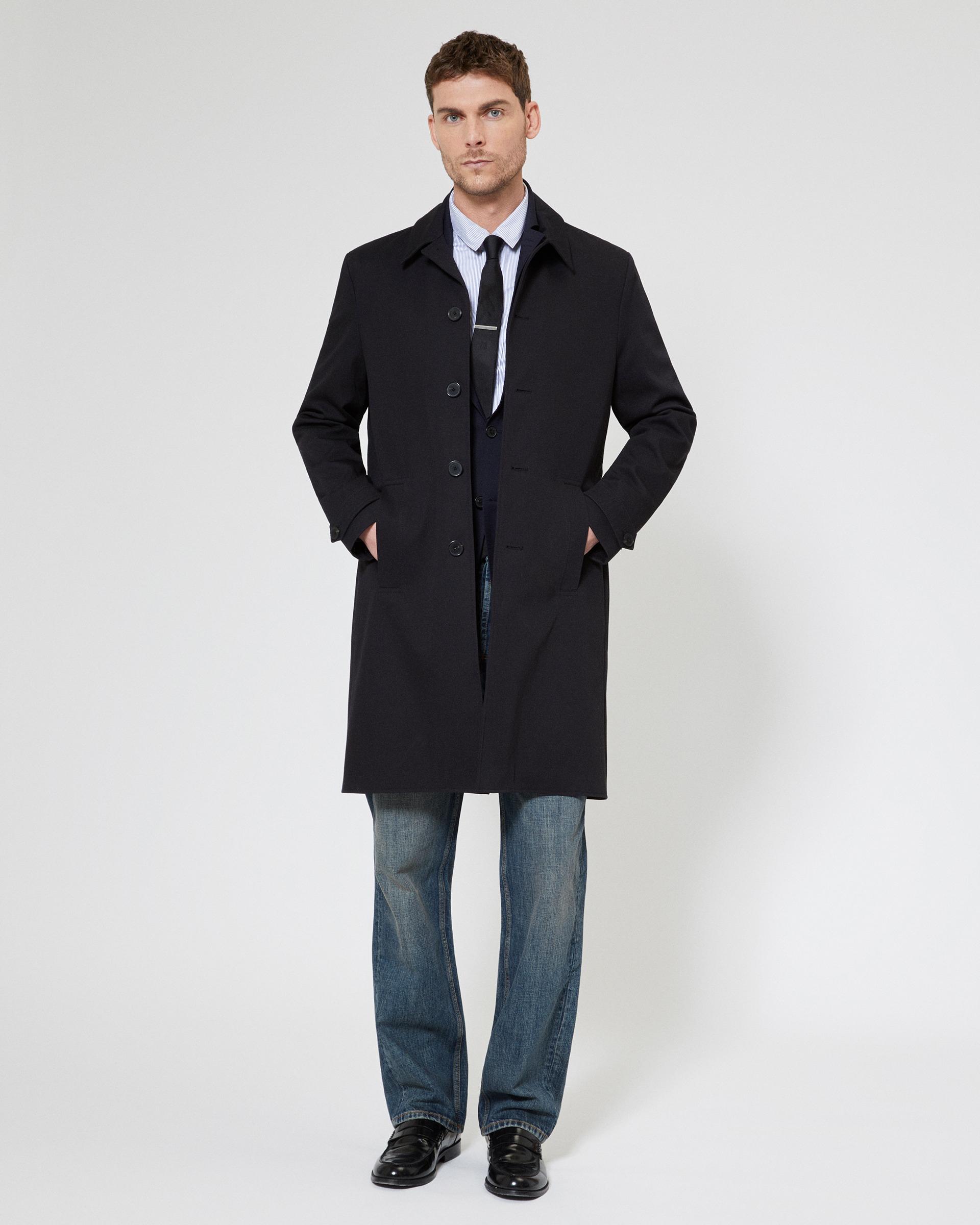 Black single-breasted trench coat by THE KOOPLES