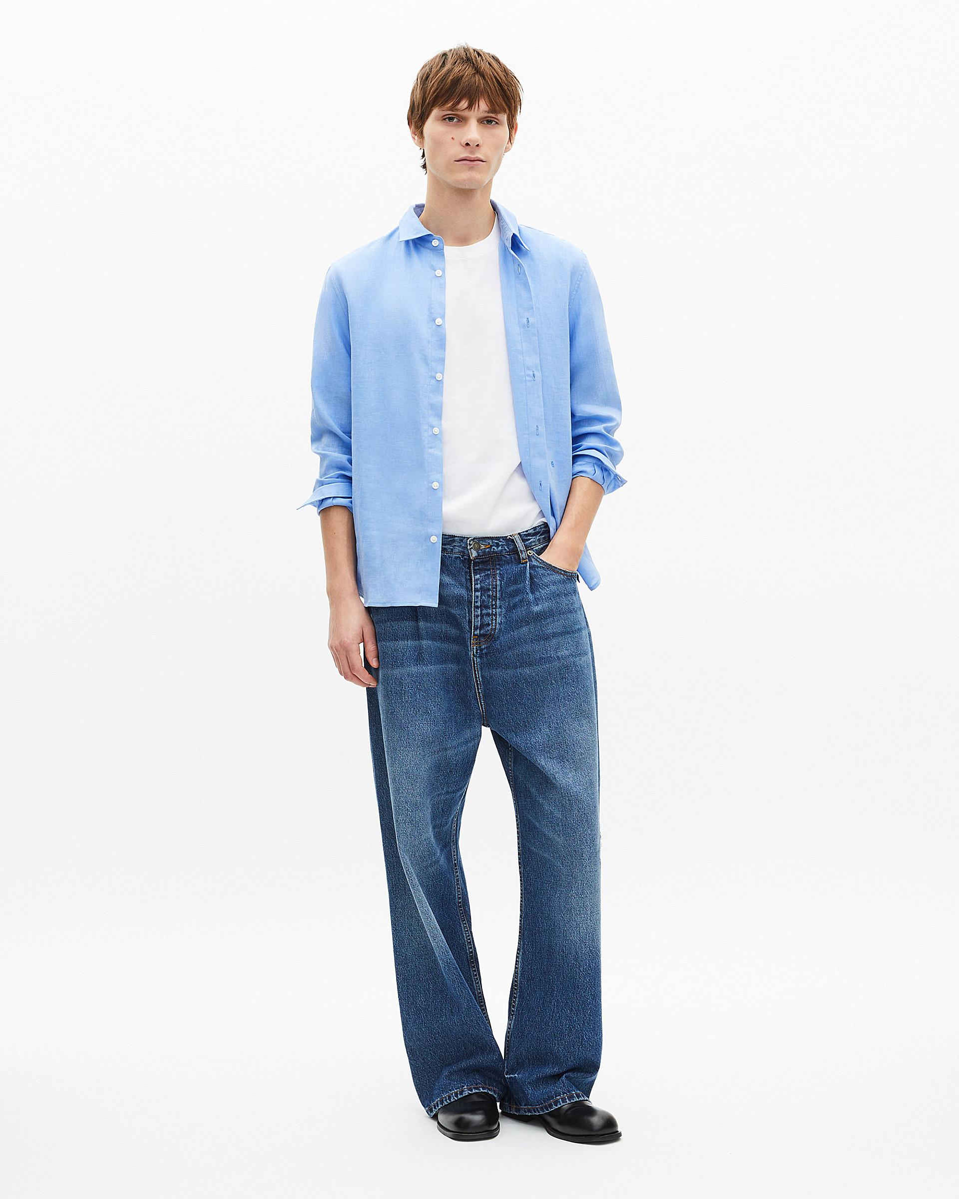 Blue linen shirt by THE KOOPLES