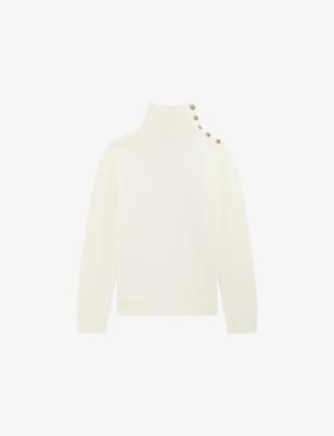 Button-Neck Long-Sleeve Wool Jumper by THE KOOPLES