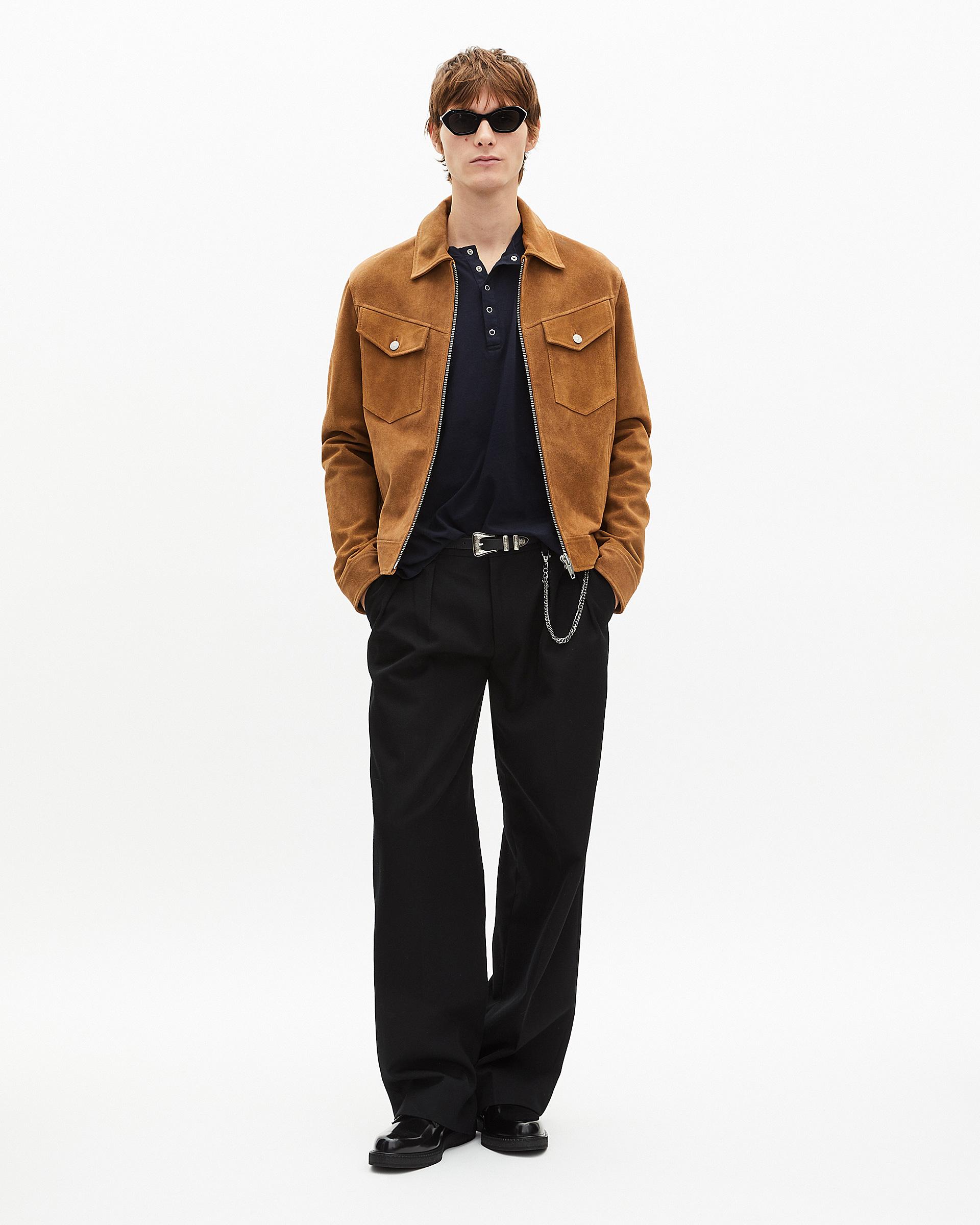 Camel suede jacket by THE KOOPLES