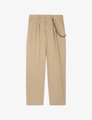 Chain-Embellished Straight-Leg Cotton Trousers by THE KOOPLES