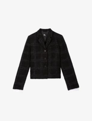 Checked Regular-Fit Wool-Blend Jacket by THE KOOPLES