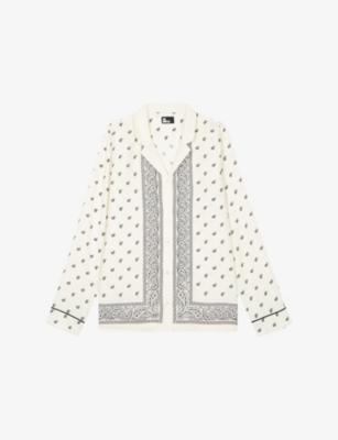 Collared Graphic-Print Woven Shirt by THE KOOPLES