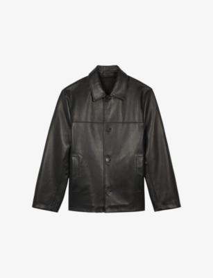 Collared Regular-Fit Leather Jacket by THE KOOPLES