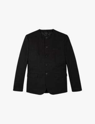 Collarless Regular-Fit Cotton And Linen-Blend Jacket by THE KOOPLES
