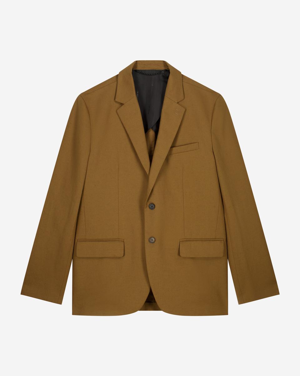 Cotton linen bronze suit jacket by THE KOOPLES