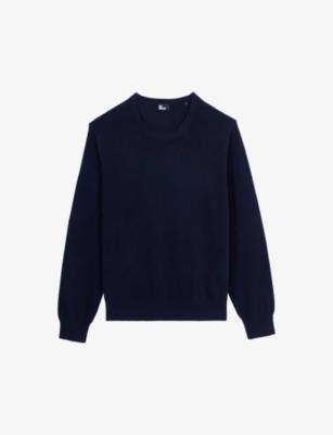 Crew-neck long-sleeve cashmere-blend jumper by THE KOOPLES