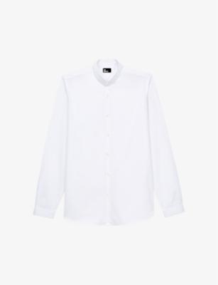 Curved-hem slim-fit cotton shirt by THE KOOPLES