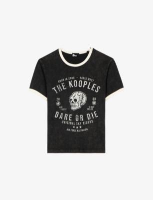 Dare or Die Brand-Print Cotton-Jersey T-Shirt by THE KOOPLES Dare or Die Brand-Print Cotton-Jersey T-Shirt by THE KOOPLES