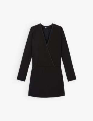 Double-breasted pleated-hem stretch-woven mini blazer dress by THE KOOPLES