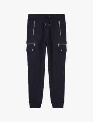 Drawstring-waist zipped-pocket cotton-jersey jogging bottoms by THE KOOPLES