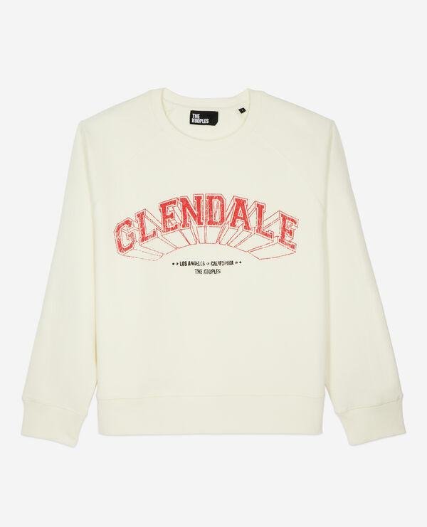 Ecru sweatshirt with Glendale serigraphy by THE KOOPLES