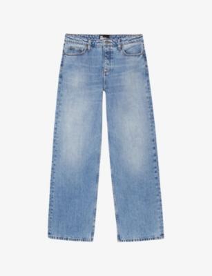 Faded-Wash Straight-Leg Mid-Rise Jeans by THE KOOPLES
