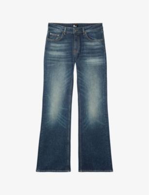 Flared-leg low-rise denim jeans by THE KOOPLES