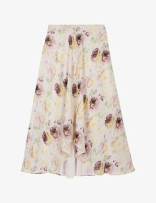Floral-Print Woven Midi Skirt by THE KOOPLES