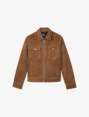 Four-Pocket Zip-Up Suede Jacket by THE KOOPLES
