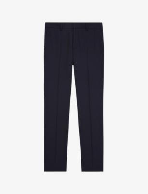 Front crease mid-rise slim-fit wool trousers by THE KOOPLES