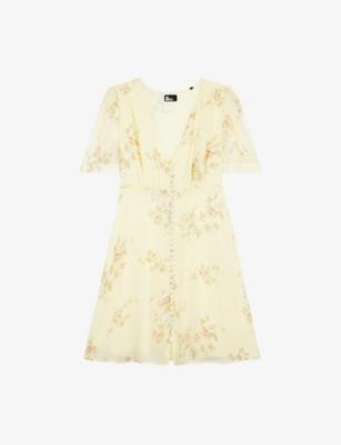 Graphic-Print Short-Sleeve Woven Mini Dress by THE KOOPLES