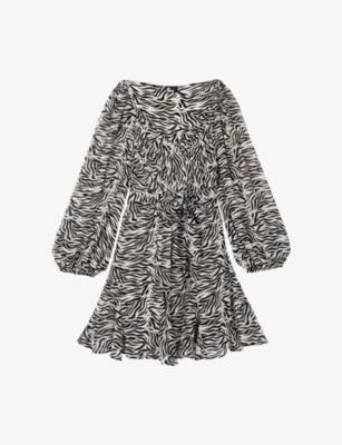 Graphic-Print Tie-Waist Woven Mini Dress by THE KOOPLES