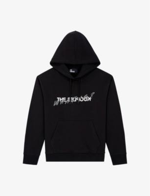 Graphic-print rhinestone-embellished cotton-jersey hoody by THE KOOPLES