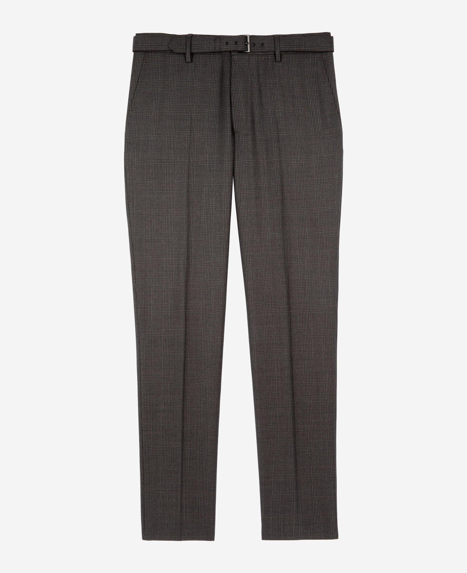 Gray Prince of Wales wool suit pants by THE KOOPLES