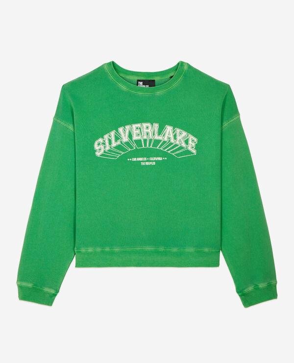 Green sweatshirt with Silverlake serigraphy by THE KOOPLES
