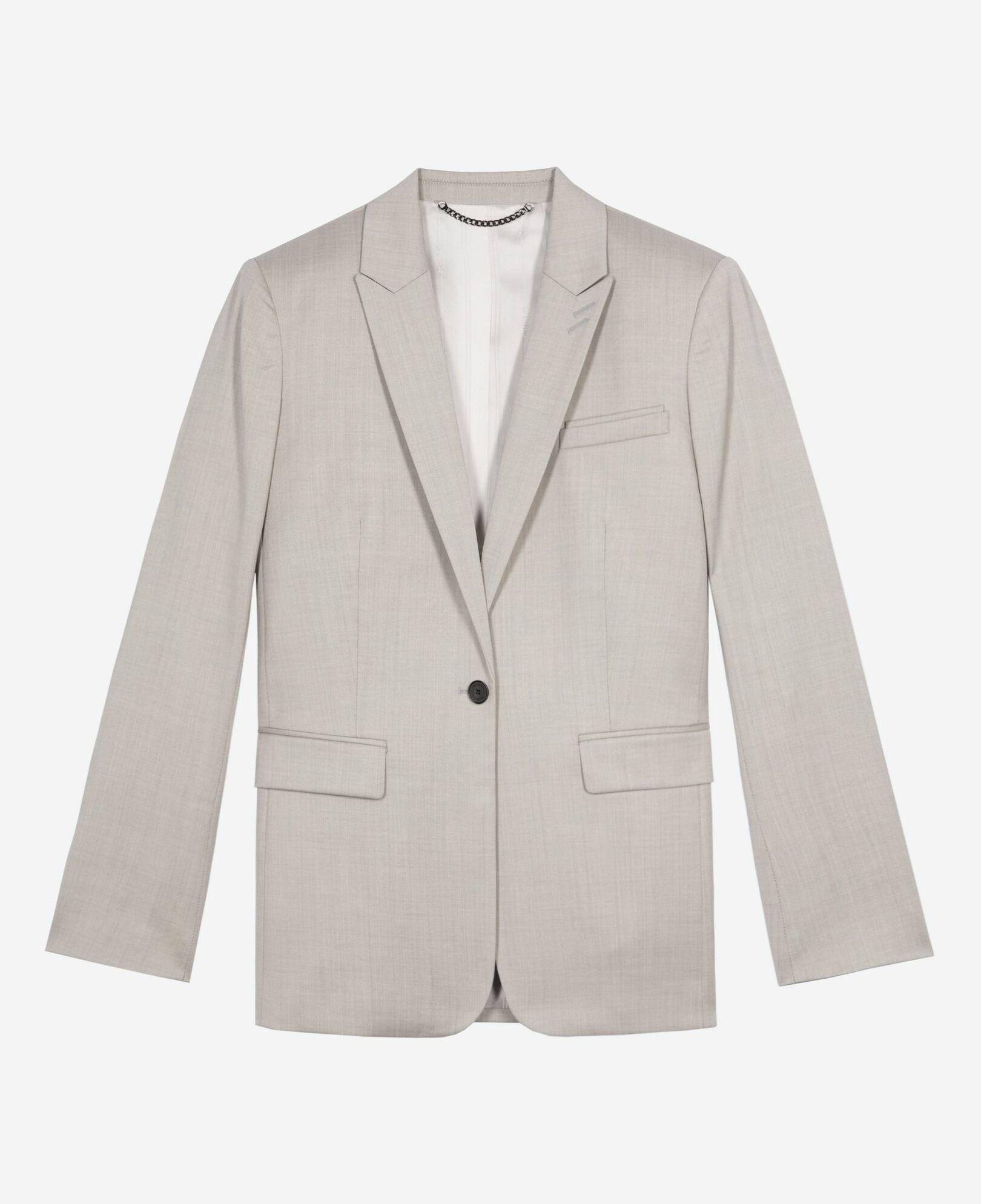 Grey single-breasted suit jacket by THE KOOPLES