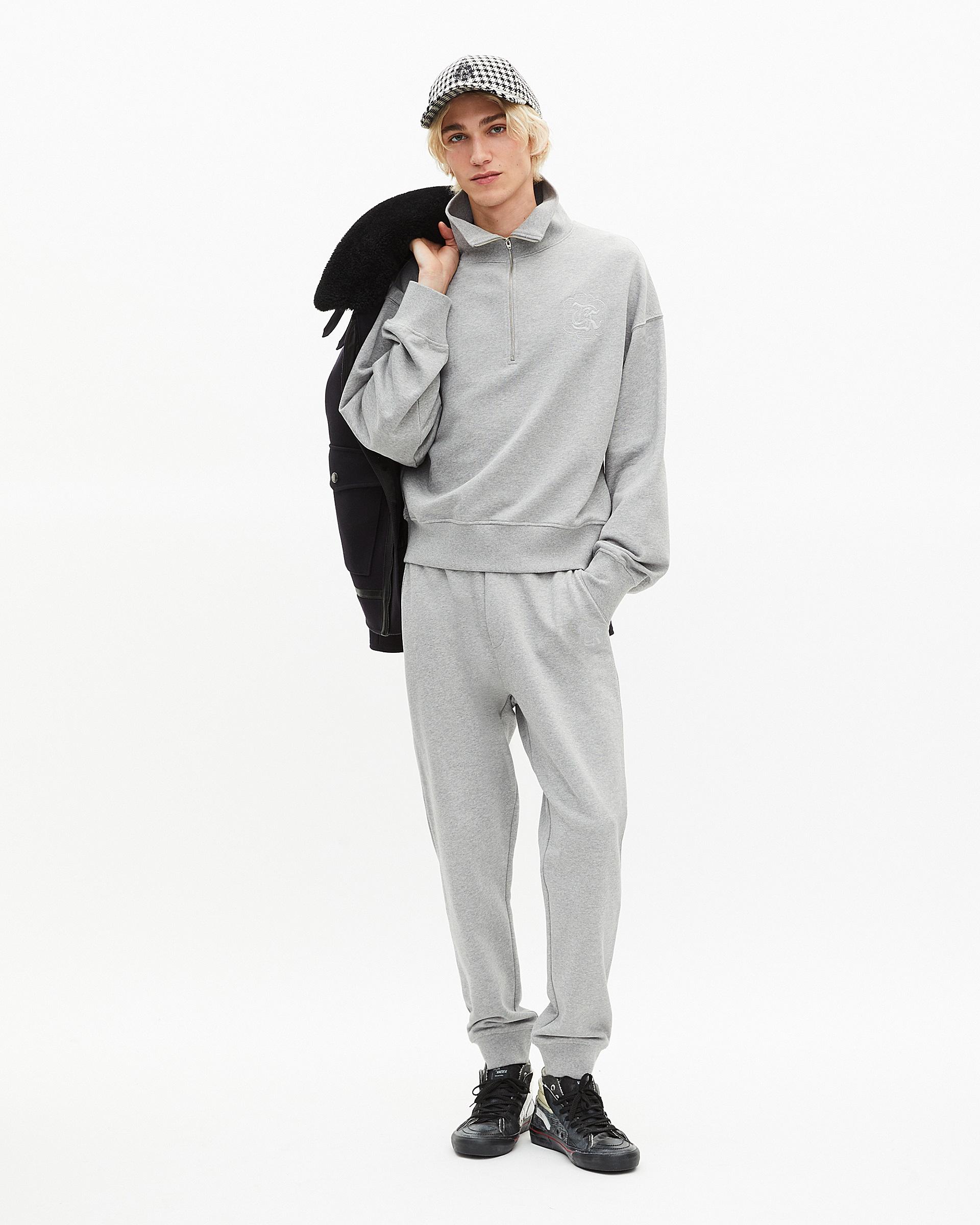 Grey trucker-neck sweatshirt by THE KOOPLES