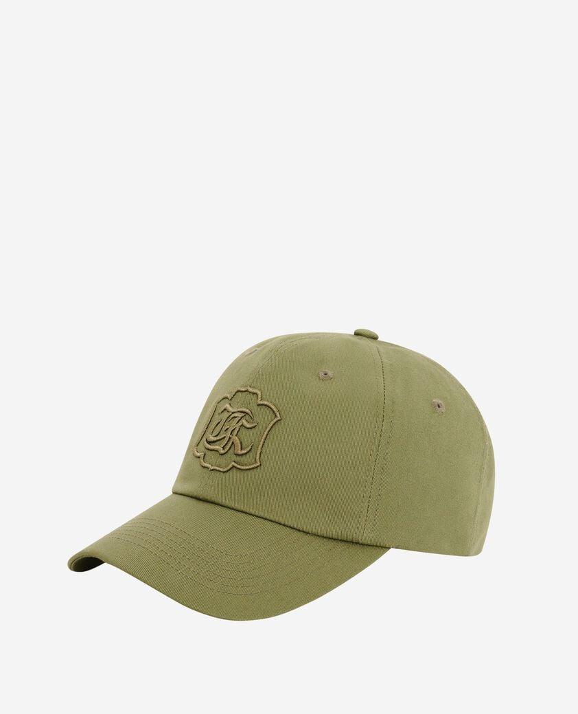 Khaki embroidered crest cap by THE KOOPLES