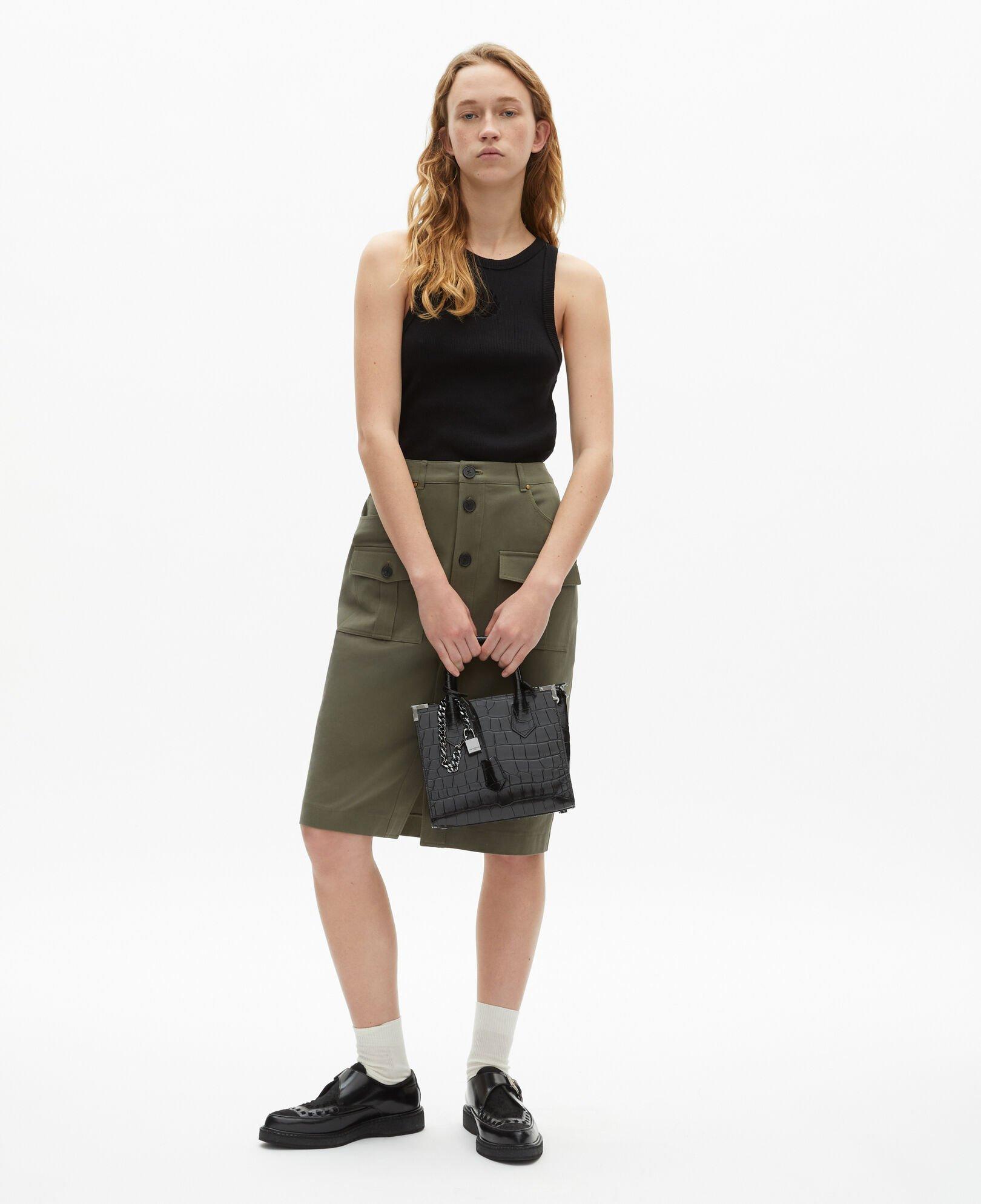 Khaki midi cargo skirt by THE KOOPLES