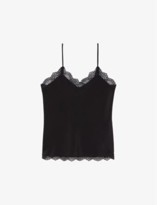 Lace-embroidered relaxed-fit silk top by THE KOOPLES