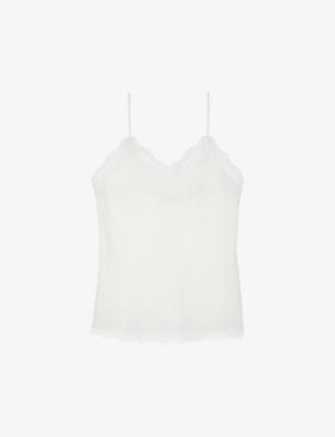 Lace-embroidered relaxed-fit silk top by THE KOOPLES