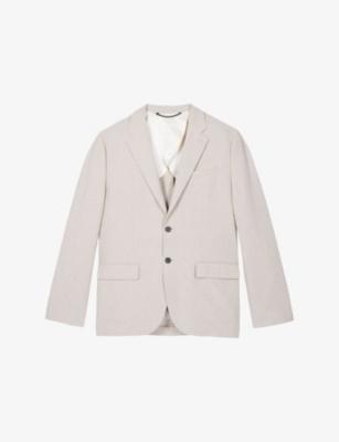 Lapel-Collar Single-Breasted Cotton and Linen-Blend Blazer by THE KOOPLES
