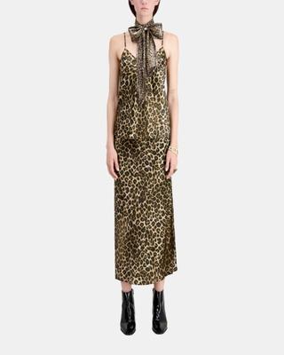 Leopard print silk camisole by THE KOOPLES