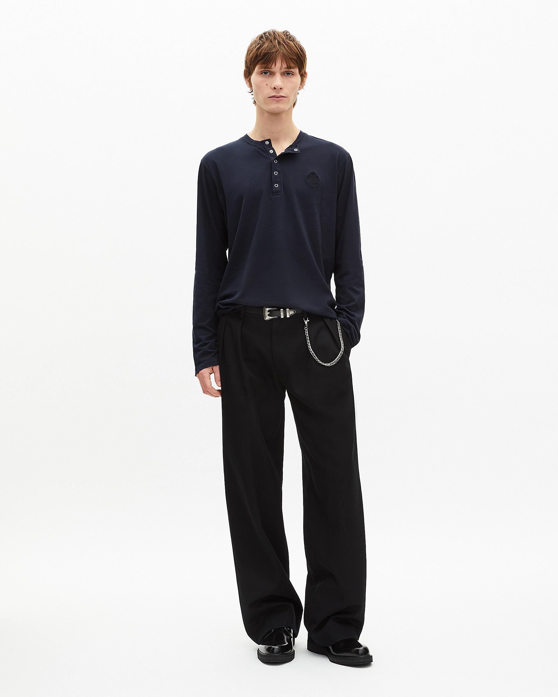 Long-sleeved navy T-shirt by THE KOOPLES