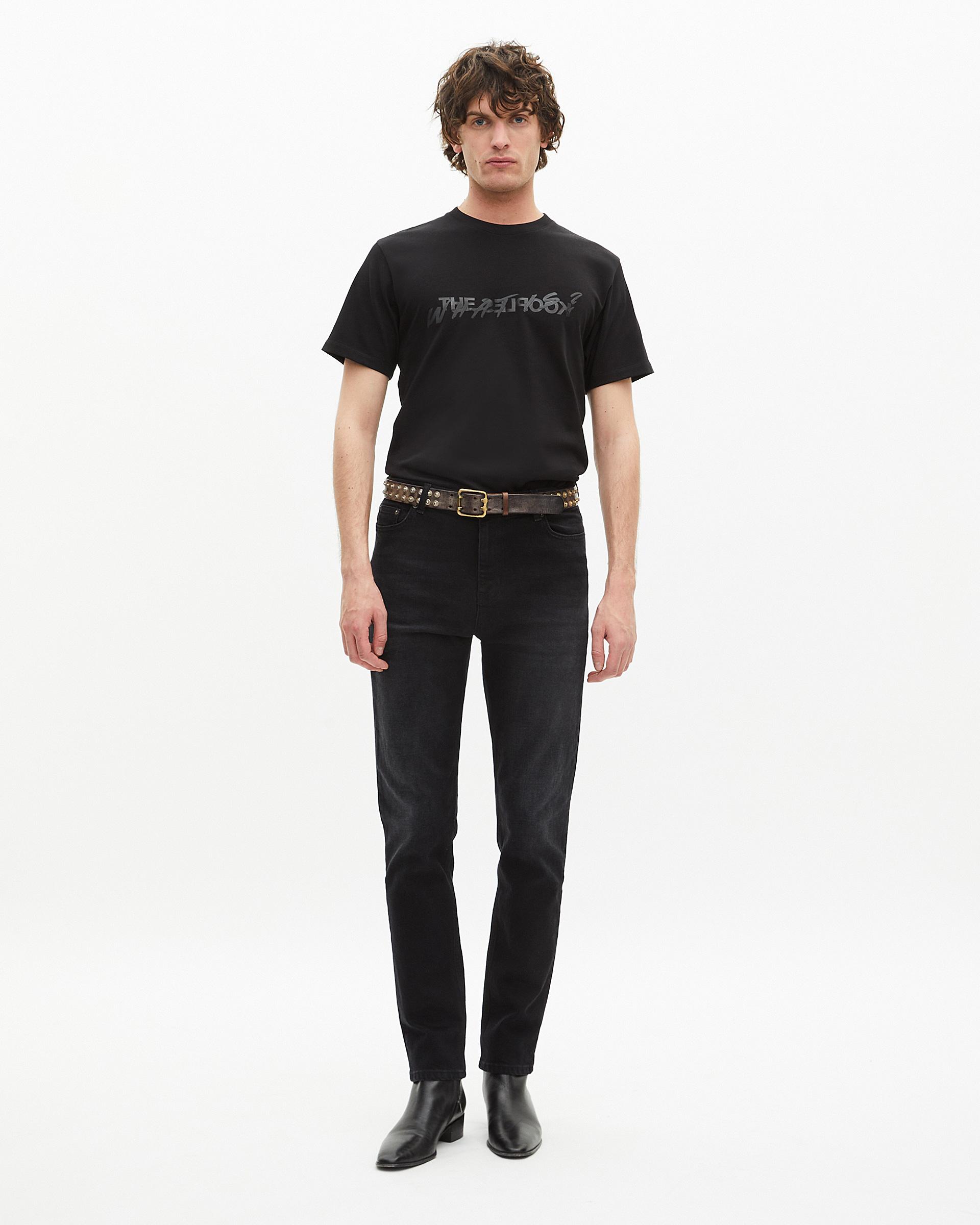 Men's black what is t-shirt by THE KOOPLES